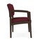 Lesro Lenox Wood Wide Guest Chair Wood Frame, Mocha, OH Wine Upholstery LW1201 - alternate 2
